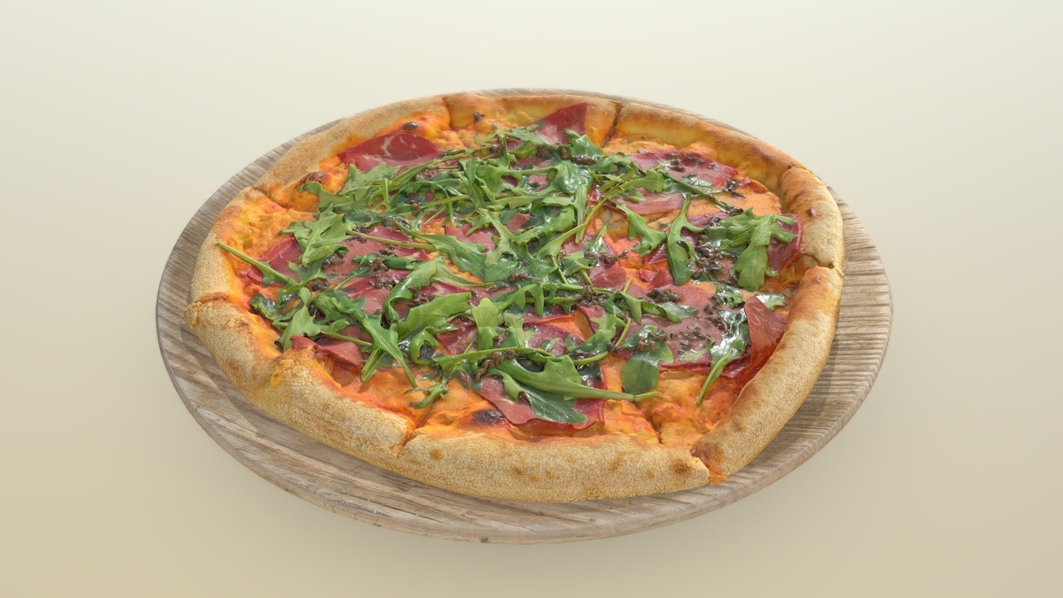 Illustration d’une pizza italienne sur sa planche